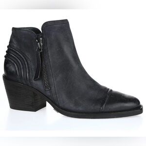Women's Paul Green Diandra 228867 Black Leather Ankle Zipper Boots size 3.5 US 6